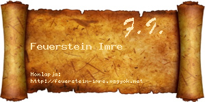 Feuerstein Imre névjegykártya